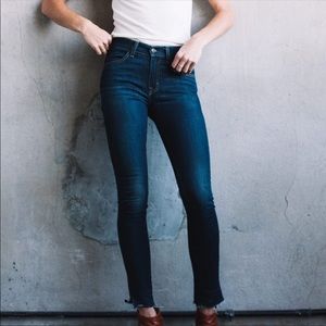Imogene+willie Raw Hem Mid Rise Skinny Jeans Sz 27